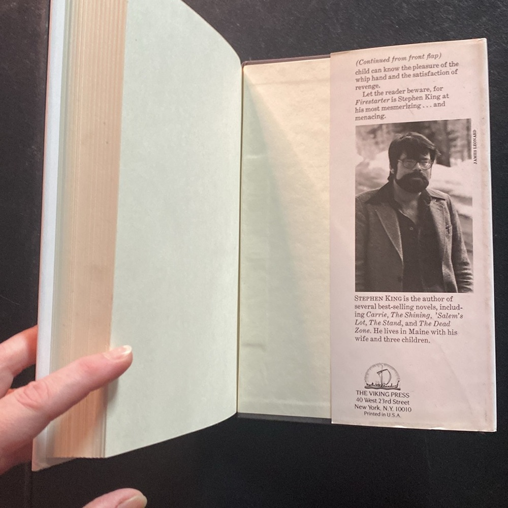 HARDCOVER Firestarter by: Stephen King - Picture 4 of 8